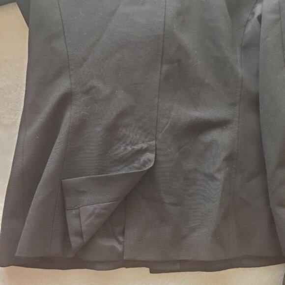 Express Design Studio womens Black Blazer Sz 6 small embroidered 2 buttons fair - Picture 3 of 15